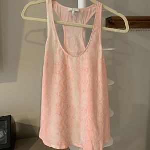 Joie - Pink, Silk Snakesprint Tank - Small